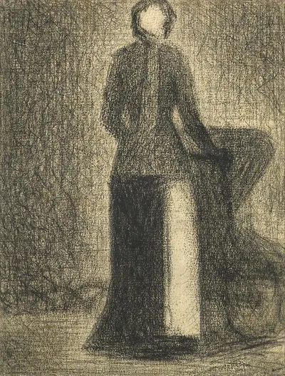 Nurse with a Child's Carriage by Жорж Сёра, 1882-1884 — digital art print download