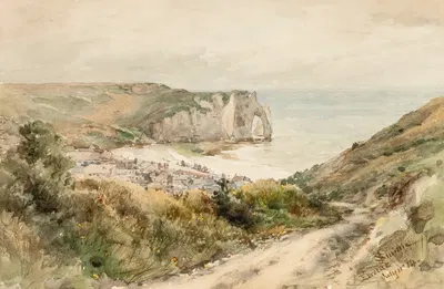 Утёсы в Этрета by Джеймс Дэвид Смилли, 1884 — digital art print download