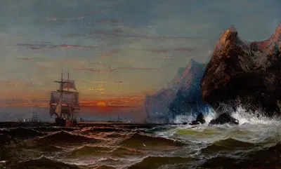 Rounding the Cape, Sunset by James Hamilton — digital art print download