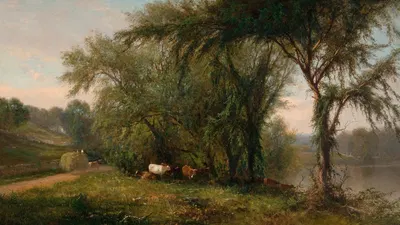 Озеро Гленеида, округ Патнам, Нью-Йорк by Джеймс Макадугал Харт, 1863 — digital art print download