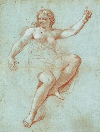 Study for the Figure of Aurora by Giacinto Calandrucci — digital art print download