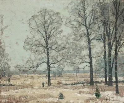 Winter Hickories by John Fabian Carlson — digital art print download