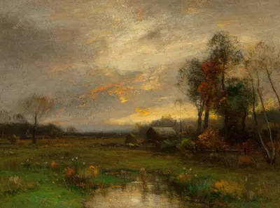 Fading Sunset by John Francis Murphy, 1895 — digital art print download