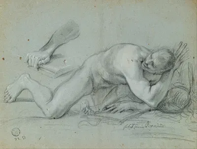 Study for a Fallen Angel by Giovanni Angelo Canini, 1655 — digital art print download