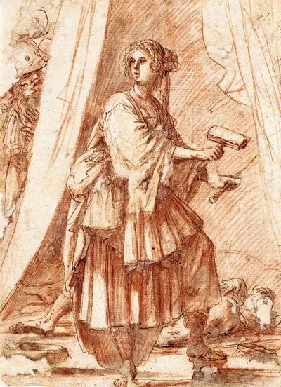 Jael and Sisera by Giovanni Baglione, 1585 — digital art print download