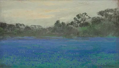 Поле голубых цветов by Джулиан Ондердонк, 1921 — digital art print download