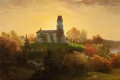Святой Марии в Хайлендс, Гаррисон, Нью-Йорк by Луи Ланг, 1865 — digital art print download