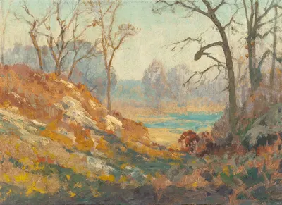 Озеро у Маунт-Киско, Нью-Йорк by Морис Браун, 1924 — digital art print download