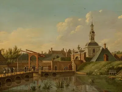Вид на Витте Порт, Лейден by Паулюс Константин ла Фарг, 1773 — digital art print download