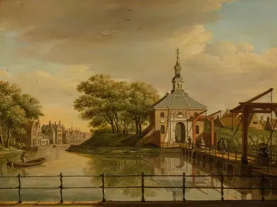 Вид на Зейлпорта, Лейден by Паулюс Константин ла Фарг, 1773 — digital art print download