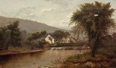 Пейзаж на склоне холма by Ральф Альберт Блейклок, 1866 — digital art print download
