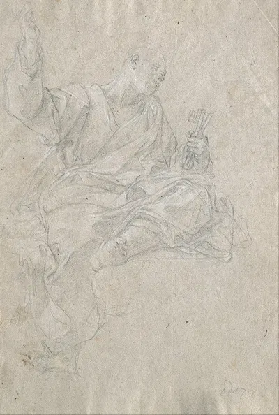 Study for the Apostle Peter by Giovanni Odazzi, 1714 — digital art print download