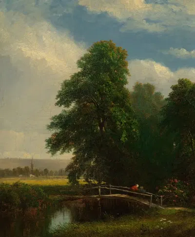Река Дарент, Кент, Англия by Сэнфорд Робинсон Гиффорд, 1856 — digital art print download