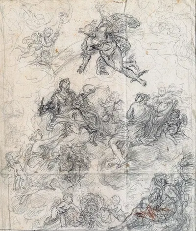 Allegory of the Arts by Giovanni Paolo Melchiori, 1679 — digital art print download