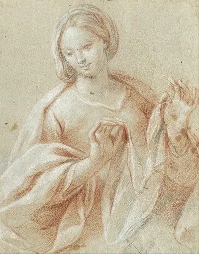 Study for the Madonna by Giovanni Paolo Melchiori, 1680 — digital art print download