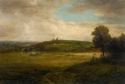 Les moulins de la butte, Montmartre by Théodore Rousseau — digital art print download