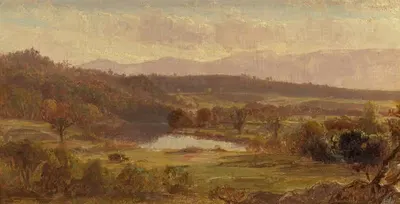 Сенокос в Кэтскиллах by Томас Хирам Хотчкис, 1858 — digital art print download
