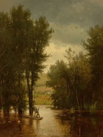Наводнение на Делавэре by Уортингтон Уитредж, 1880 — digital art print download