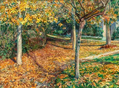 Ковёр из листьев, Живерни by Уилл Хикок Лоу, 1901 — digital art print download