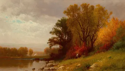 Осенний день by Уильям Харт, 1872 — digital art print download