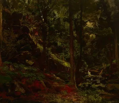 Ручей в лесу by Адольф Дресслер — digital art print download