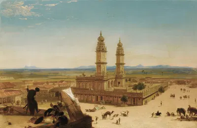 Oriental Landscape with Mosque by Alberto Pasini — digital art print download