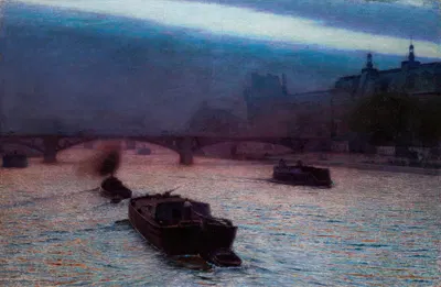 Вечер на Сене by Александр Гиерминьский, 1893 — digital art print download