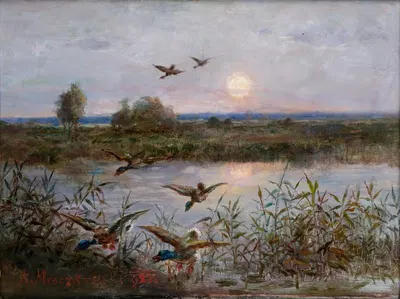 Утки над болотами by Александр Мрочковский, 1923 — digital art print download