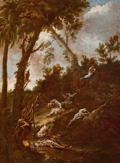 Отшельники (Анахореты) by Алессандро Маньяско, 1712-1715 — digital art print download