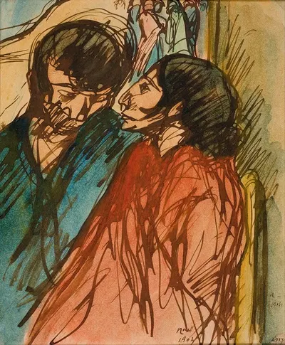 Gypsy Couple by Isidre Nonell, 1904 — digital art print download