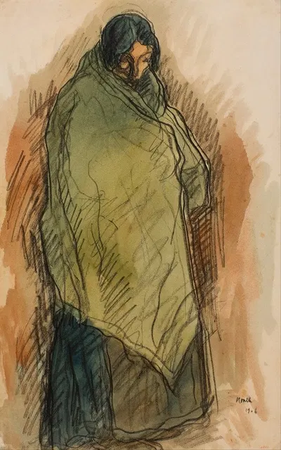 Gypsy Standing by Isidre Nonell, 1906 — digital art print download