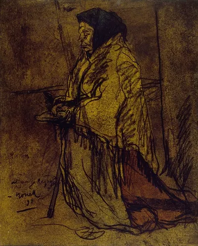 Poor Woman Praying by Исидре Нонель, 1898 — digital art print download