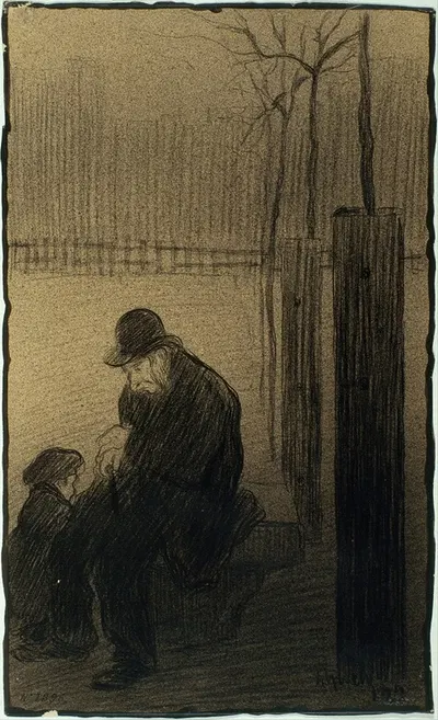 The Park in January by Isidre Nonell, 1894 — digital art print download