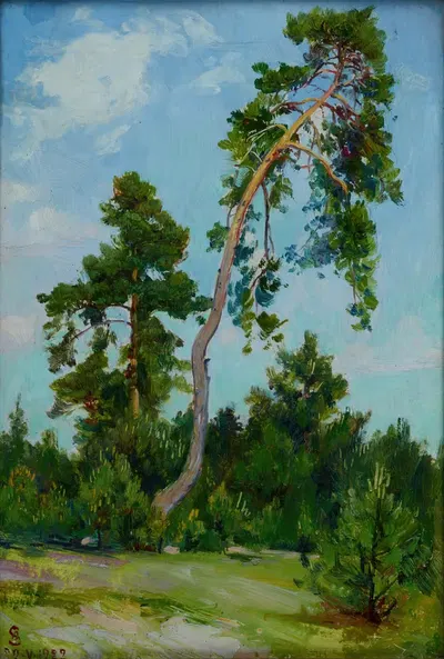 Наклонная сосна by Амброший Сабатовский, 1922 — digital art print download