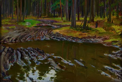 Грязь в лесу by Амброший Сабатовский, 1922 — digital art print download