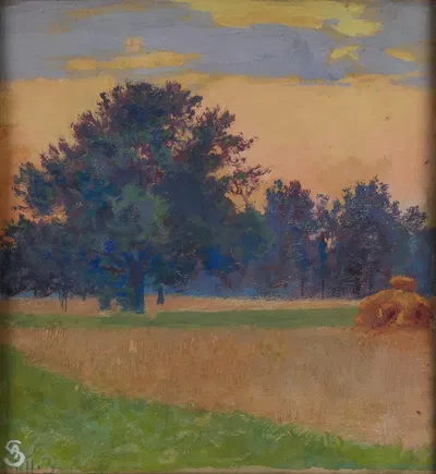 Три момента – триптих (Вечер) by Амброший Сабатовский, 1903 — digital art print download