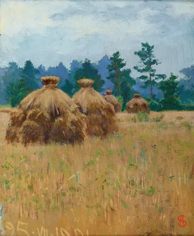 Волынские стоги сена by Амброший Сабатовский, 1901 — digital art print download
