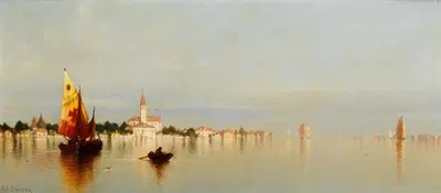 Портовая сцена by Эндрю Фишер Баннер — digital art print download