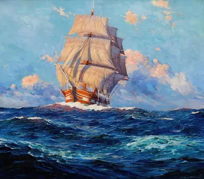Морской пейзаж by Антон Отто Фишер, 1925 — digital art print download