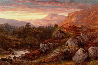 Долина Лледер, Северный Уэльс by Бенджамин Уильямс Лидер, 1871 — digital art print download