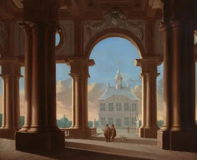 Вход в дворец – архитектурное исследование by Даниэль де Блик, 1656 — digital art print download