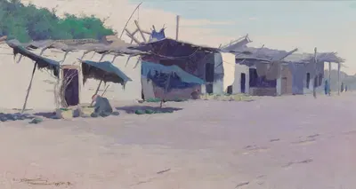 Деревенские хижины, Александрия, Египет by Эрик Пейп, 1890 — digital art print download