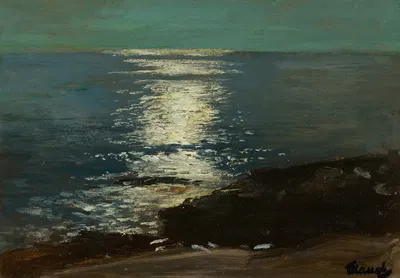 Лунный свет на море by Фредерик Джадд Уо — digital art print download
