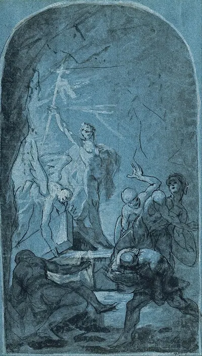 The Resurrection of Christ by Januarius Zick, 1760 — digital art print download
