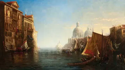 Утро на Гранд-канале, Венеция by Джордж Лоринг Браун, 1882 — digital art print download