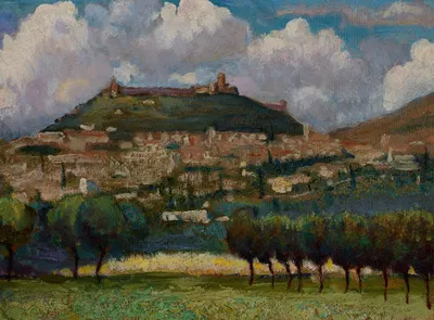 Italian Landscape by Henryk Dietrich, 1922 — digital art print download