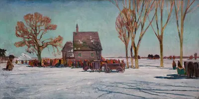 Зимний пейзаж by Генрик Щиглиньский, 1908-1912 — digital art print download
