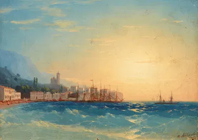Порт с кораблями by Иван Константинович Айвазовский, 1858 — digital art print download
