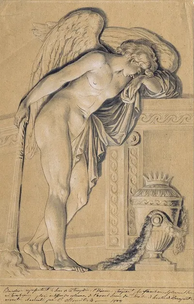 Hymen Mourning by Иоганн Кристиан фон Маннлих, 1775 — digital art print download