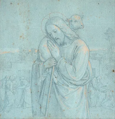 The Good Shepherd by Иосиф фон Фюрих — digital art print download